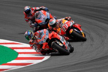 Jorge Lorenzo, Marc Márquez y Andrea Dovizioso. 