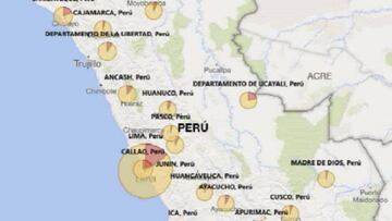 Mapa de casos por coronavirus por región en Perú: hoy, 10 de julio