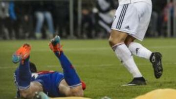 Cristiano Ronaldo celebra su gol ante el Real Madrid.