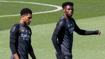 Bellingham y Tchouameni, en una imagen en un entrenamiento.