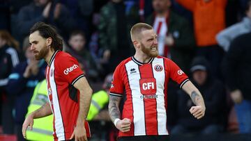 Soccer Football - Premier League - Sheffield United v Chelsea - Bramall Lane, Sheffield, Britain - April 7, 2024  Sheffield United's Oli McBurnie celebrates scoring their second goal Action Images via Reuters/Lee Smith NO USE WITH UNAUTHORIZED AUDIO, VIDEO, DATA, FIXTURE LISTS, CLUB/LEAGUE LOGOS OR 'LIVE' SERVICES. ONLINE IN-MATCH USE LIMITED TO 45 IMAGES, NO VIDEO EMULATION. NO USE IN BETTING, GAMES OR SINGLE CLUB/LEAGUE/PLAYER PUBLICATIONS.