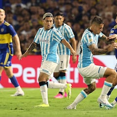 Gol y asistencia de Juanfer Quintero, que son insuficientes para Racing ante Boca