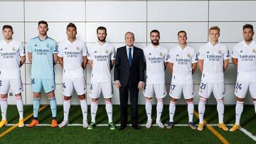 Florentino y los canteranos del Real Madrid 2020-21.
