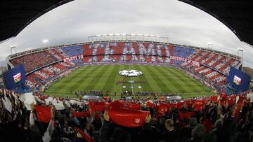 Vista general de un Calder&oacute;n lleno en el Atl&eacute;tico-Bayern de la ida de semifinales de la Champions 2016-17.