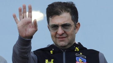 Futbol, Audax Italiano vs Colo Colo.
Segunda fecha, campeonato de Apertura 2016/17.
El presidente de Colo Colo Aníbal Mosa cdurante el partido de primera division contra Audax Italiano disputado en el estadio Bicentenario La Florida, Santiago, Chile.
07/08/2016
Ramon Monroy/Photosport*******
Football, Audax Italiano vs Colo Colo.
2nd date, Aperture Championship 2016/17.
Colo Colo's player, Aníbal Mosa, during the first division football match against Audax Italiano at the Bicentenario La Florida stadium in Santiago, Chile.
07/08/2016
Ramon Monroy/Photosport