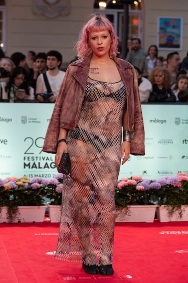 Dora Postigo durante el photocall de clausura del 29 Festival de Málaga en el Teatro Cervantes. 
