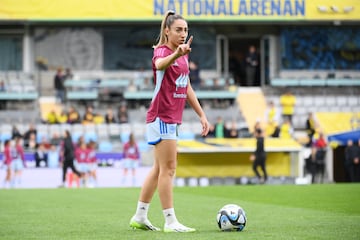 Olga Carmona volvió a vestirse la camiseta de España tras la final del Mundial en Sídney ante Inglaterra, donde anotó el único tanto del partido.