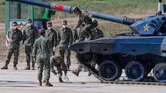 Members of China's team operate with their Type 96A tank during the Tank Biathlon competition at the International Army Games 2022 in Alabino, outside Moscow, Russia August 16, 2022. REUTERS/Maxim Shemetov