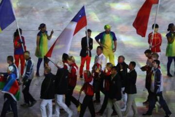 Riveros lideró a Chile en la ceremonia de Clausura