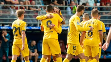 El tridente del FC Barcelona apareci&oacute; por primera vez en lo que va de la temporada. Messi, Su&aacute;rez y Griezmann fueron los encargados de darle la victoria en Ipur&uacute;a.