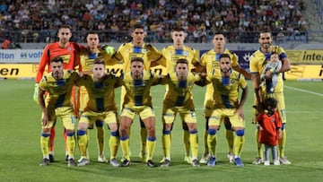 El once del Asteras Tr&iacute;polis en el &uacute;ltimo partido, con seis espa&ntilde;oles en &eacute;l.