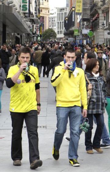 Seguidores del Borussia en las calles de Madrid