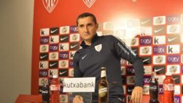 Ernesto Valverde, en rueda de prensa.