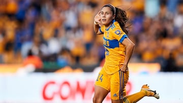 during the game Tigres UANL vs Monterrey, corresponding to Semifinal second leg match of the Liga BBVA MX Femenil Clausura Guard1anes 2021, at Universitario Stadium, on May 17, 2021.
<br><br>
durante el partido Tigres UAN
