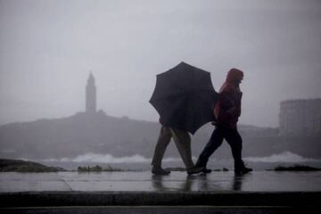 Galicia has experienced torrential rain and gale-force winds over the past few days