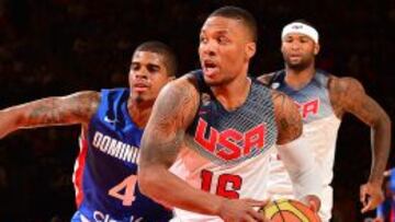 Damian Lillard vistió al camiseta de EE UU en dos amistosos previos al Mundial 2014.