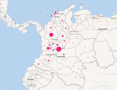 Mapa de casos y muertes por coronavirus por departamentos en Colombia: hoy, 24 de diciembre