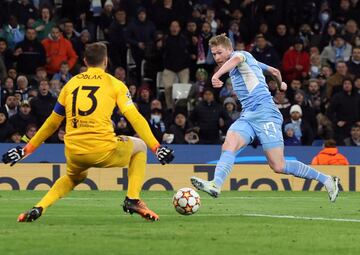 1-0. Kevin De Bruyne marca el primer gol.