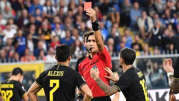 La larga racha sin expulsiones que cortó Alexis en Italia