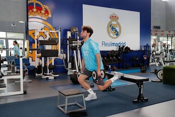 Odriozola, en el gimnasio del Real Madrid.