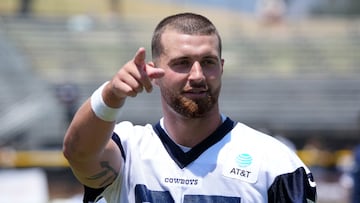 Dallas Cowboys tight end Jake Ferguson swooned over meeting pop star Taylor Swift at Tight Ends University.
