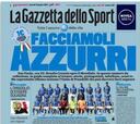 Una Gazzetta azul para apoyar a la selección Azzurra en Brasil