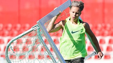 Amanda Sampedro, durante un entrenamiento.