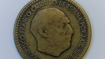 Peseta con la cara de Franco