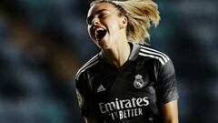 Misa celebra un gol con el Real Madrid en la Champions femenina. 