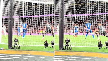 Watch: mind-blowing view from behind the goal of Bellingham's strike against Greece