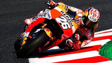 Dani Pedrosa con la Honda en Montmel&oacute;.