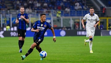 Alexis S&aacute;nchez, jugador del Inter de Mil&aacute;n, durante un partido de Serie A frente a la Atalanta.