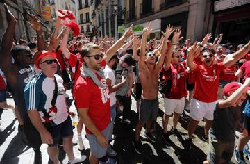 Ambiente de Champions en las calles de Madrid