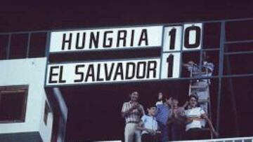 EN EL MUNDIAL DE ESPA&Ntilde;A. Hist&oacute;rica goleada de Hungr&iacute;a a El Salvador en el Mundial 82.
 