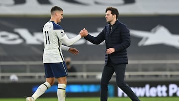 Erik Lamela en un partido del Tottenham