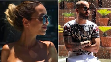 Imágenes de Aurah Ruiz en topless y de Jesé Rodríguez sentado y relajado en un jardín
