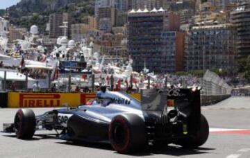 Jenson Button durante la sesión de calificación del Gran Premio de F1 de Mónaco.