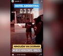¿Torpeza o provocación? Se graban lanzando petardos a las 3 AM en el hotel de Argentina