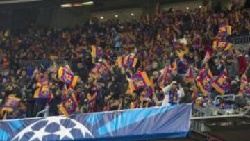 Imagen de la afición del Barcelona en el Camp Nou.