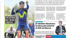 La prensa se rinde a Valverde tras su quinta Flecha Valona