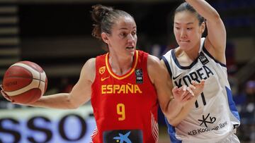 Laia Palau, durante un partido de la Selección española