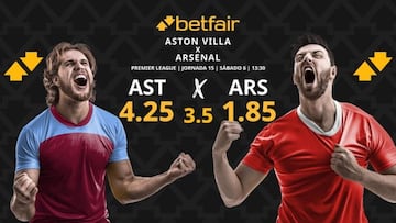 Aston Villa vs. Arsenal: horario, dónde ver, pronósticos y clasificación