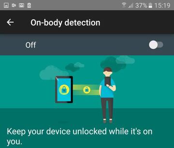 Podemos configurar smart lock para que se desbloquee al detectar que lo llevamos encima