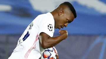 Vinicius, durante el Real Madrid-Shakhtar. 