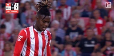 Nico Williams, sin publicidad en la camiseta