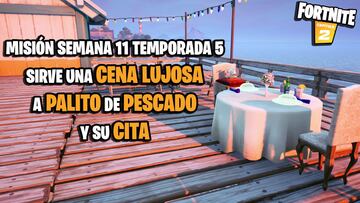 ¿Cómo servir una cena lujosa a Palito de Pescado y su cita en un restaurante en Fortnite?
