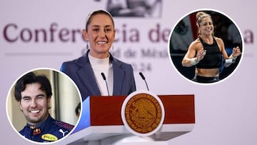 Sheinbaum felicita a Renata Zarazúa por su victoria en el US Open y desea éxito a ‘Checo’ Pérez por su regreso a la F1.