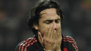 Inzaghi se lesionó de gravedad.