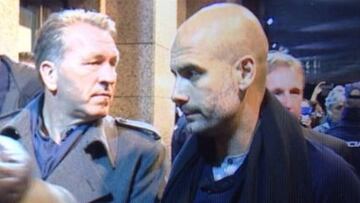 Pep Guardiola estuvo en el Calderón viendo el partido