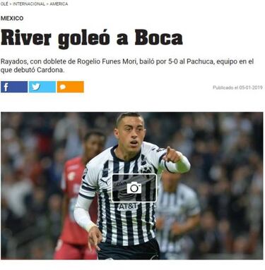 Comparan a Monterrey y Pachuca con Boca Juniors y River Plate